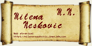 Milena Nešković vizit kartica